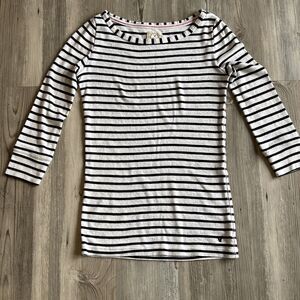 Vintage American Eagle Y2K Black And White Striped Cotton Shirt Size XS